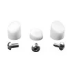 White mudguard caps and 3 stainless steel screws for Xiaomi M365 & Pro