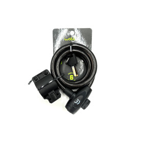 Fahrradschloss Ø 12 mm, Länge 120 cm, mit Schlüssel + Halterung