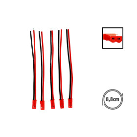 Cable con conector JST hembra de 2 pines x5