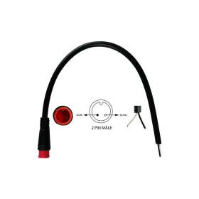 Conector estanco de 2 pines macho