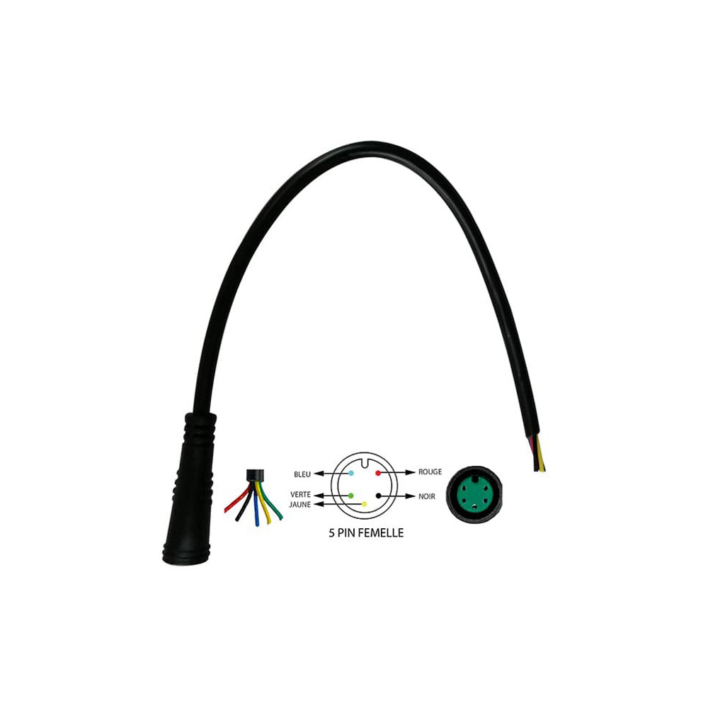 Conector estanco de 5 pines hembra