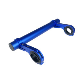 Extensión de manillar doble azul