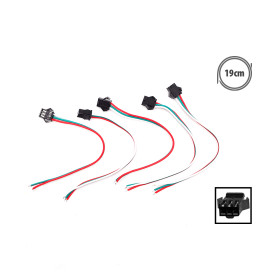 3-pin JST female connector with cable x5