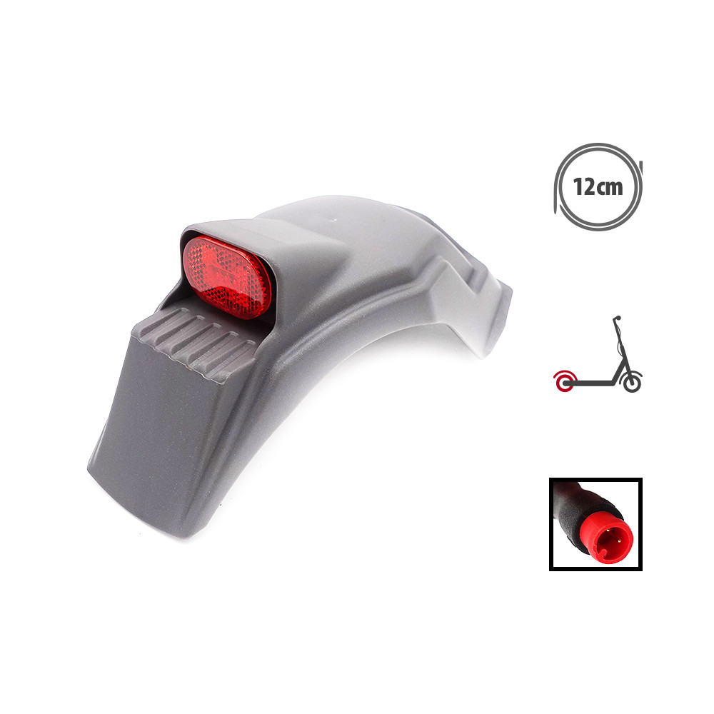 Dualtron Togo rear mudguard with LED GREY