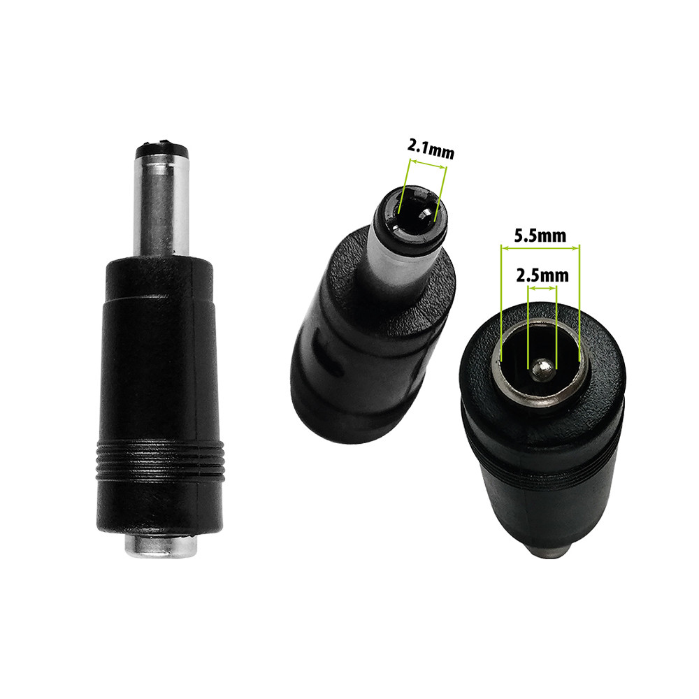 DC5.5-2.5mm ➡️ 2.1mm adapter tip