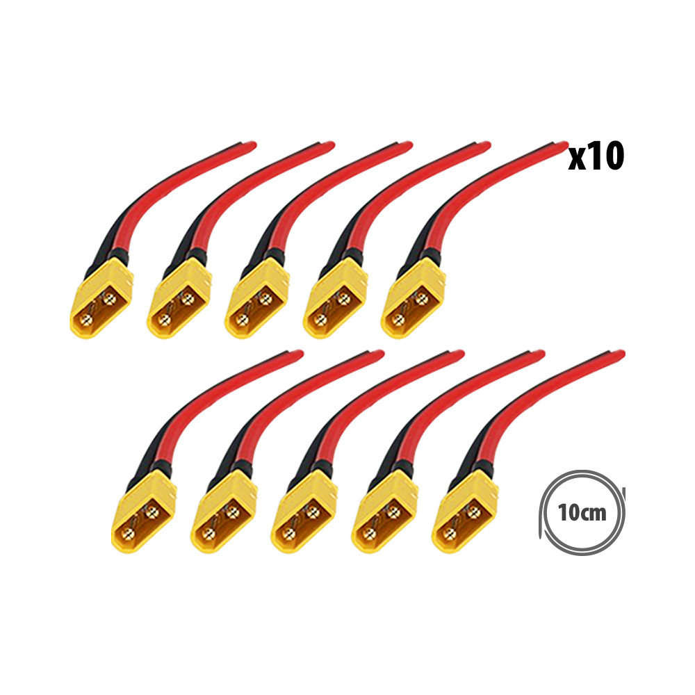 Cable XT30 macho X10Pcs