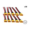 XT60 Male Plugs 10cm Cable x10 pcs