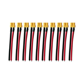 Tomas XT60 hembra con cable 10cm X10 uds
