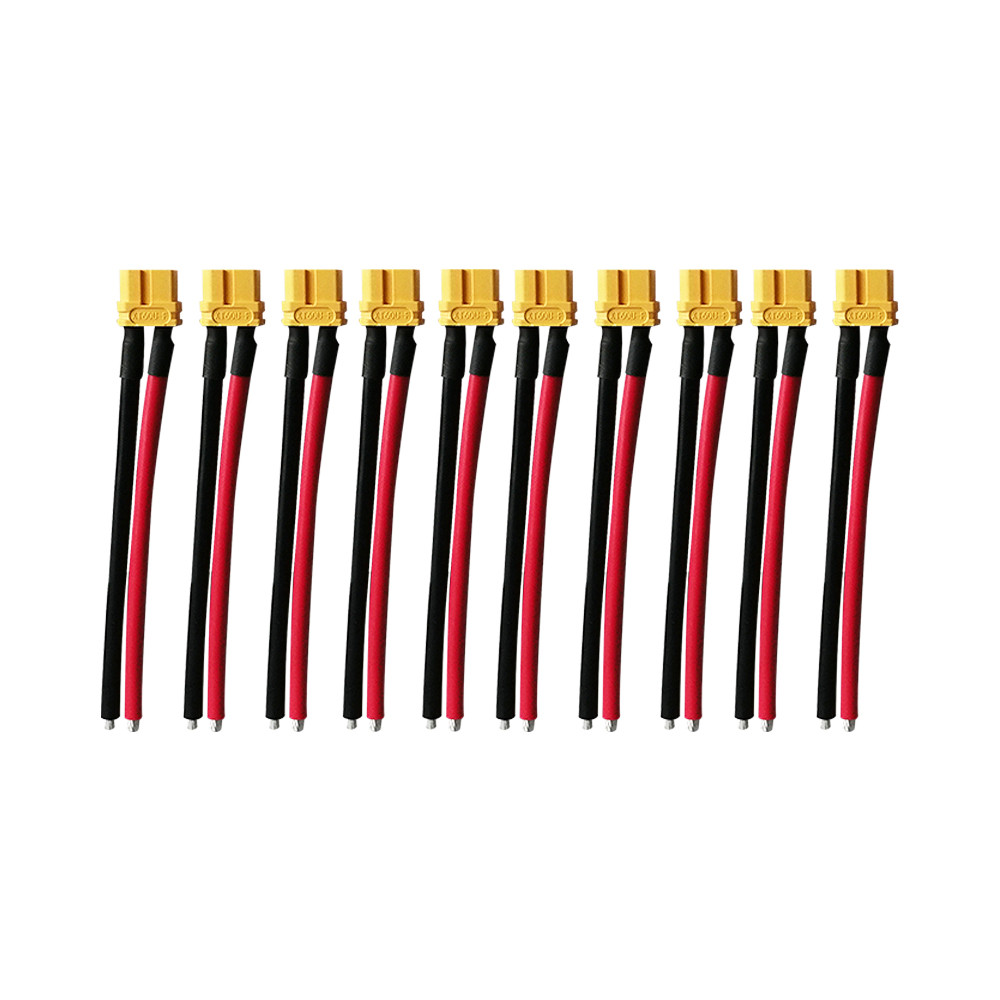 Tomas XT60 hembra con cable 10cm X10 uds
