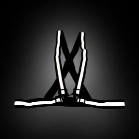 Chaleco de advertencia con bandas reflectantes - negro para scooters eléctricos - Wattiz