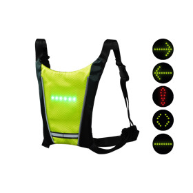 LED warning waistcoat with yellow remote control for electric scooters - Wattiz