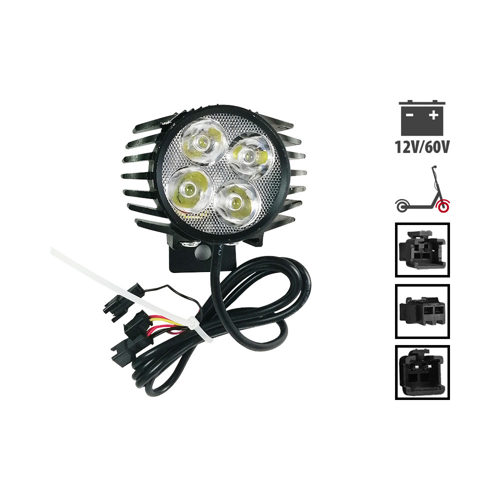 LED-Lampe und vorderes schwarzes Signalhorn