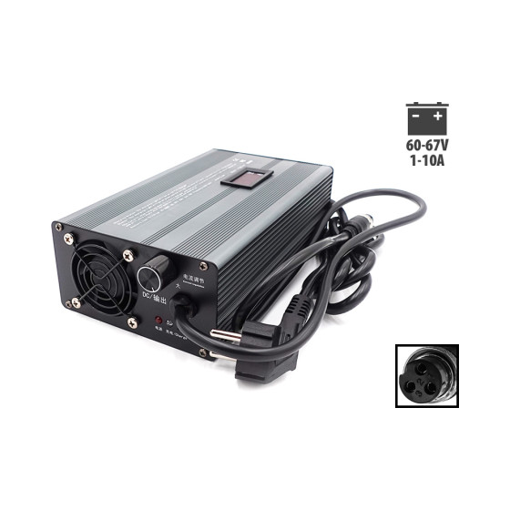 Chargeur rapide 60V pour 67V 1-10A GX16-3P pour trottinette électrique - wattiz