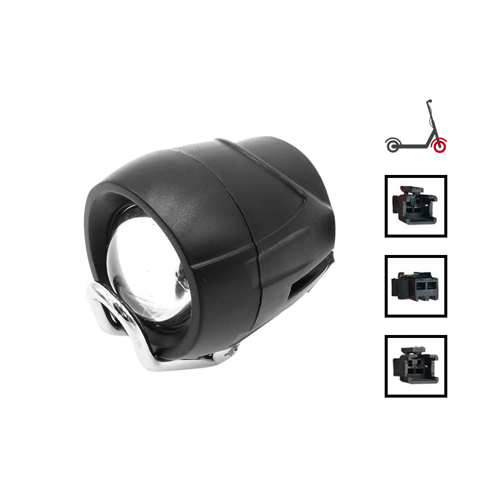 Luz LED y claxon delantero negro