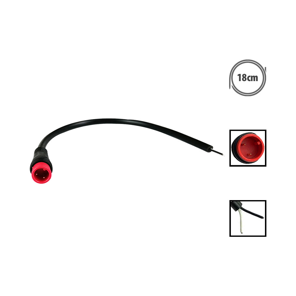 Waterproof 2-pin male connector