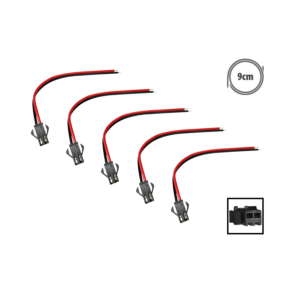 JST-Kabel mit 2-poliger Buchse x5 Stück