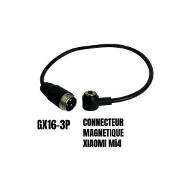 Adaptateur GX16-3 pins male vers connecteur magnetique Xiaomi Mi4 pour trottinette électrique - Wattiz