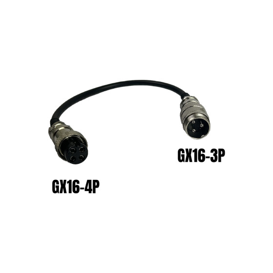 Adaptateur GX16-3 pins male vers GX16-4 pins femelle pour trottinette électrique - Wattiz