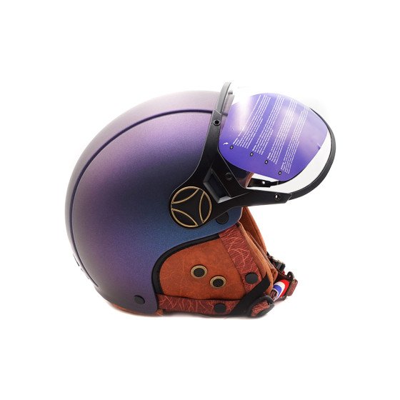 Casque JET FRV bleu mat caméléon (taille XS à XXL) pour trottinette électrique - Wattiz