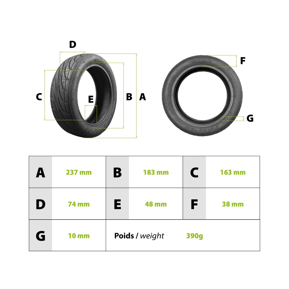 Neumático Voltek V6/Moovway BW10 70/65-6.5 (255x70) reforzado