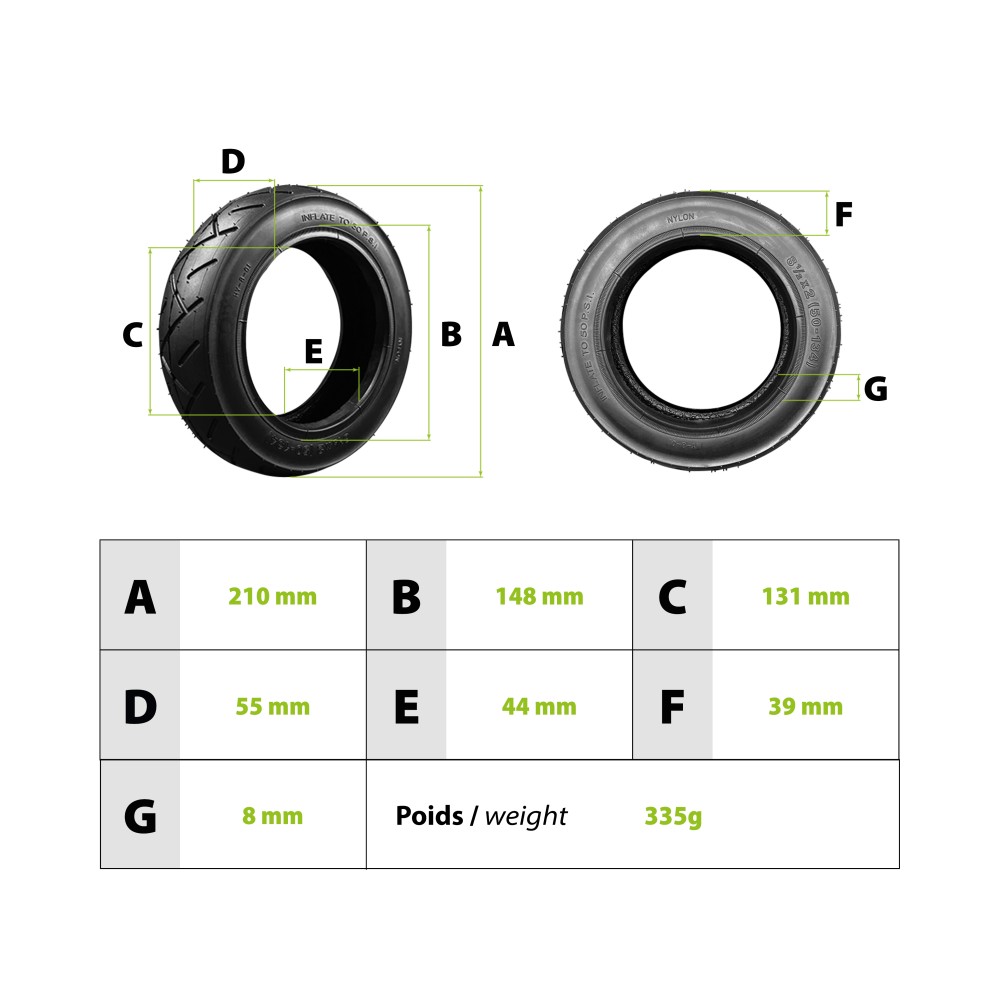 Zero 8 1/2 x 2" Tire (50-134)