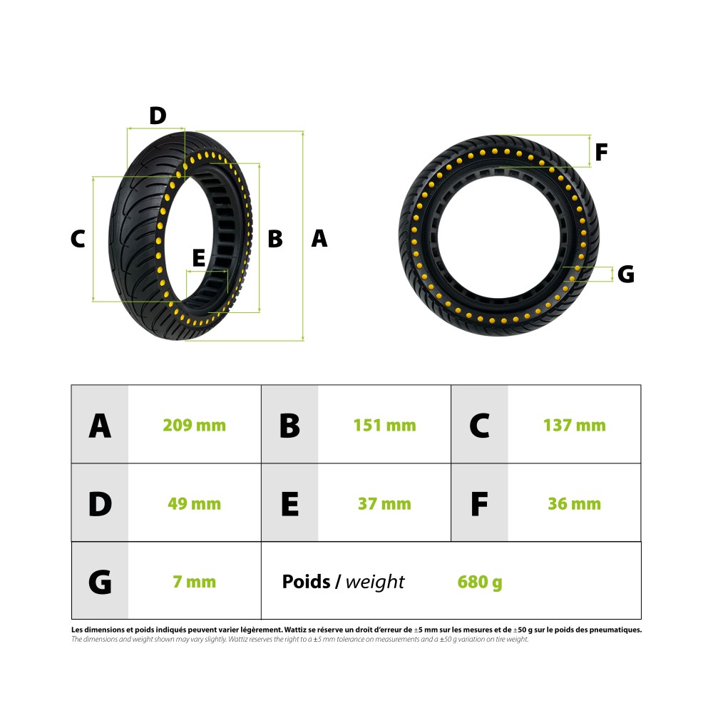 New generation yellow Xiaomi solid tire