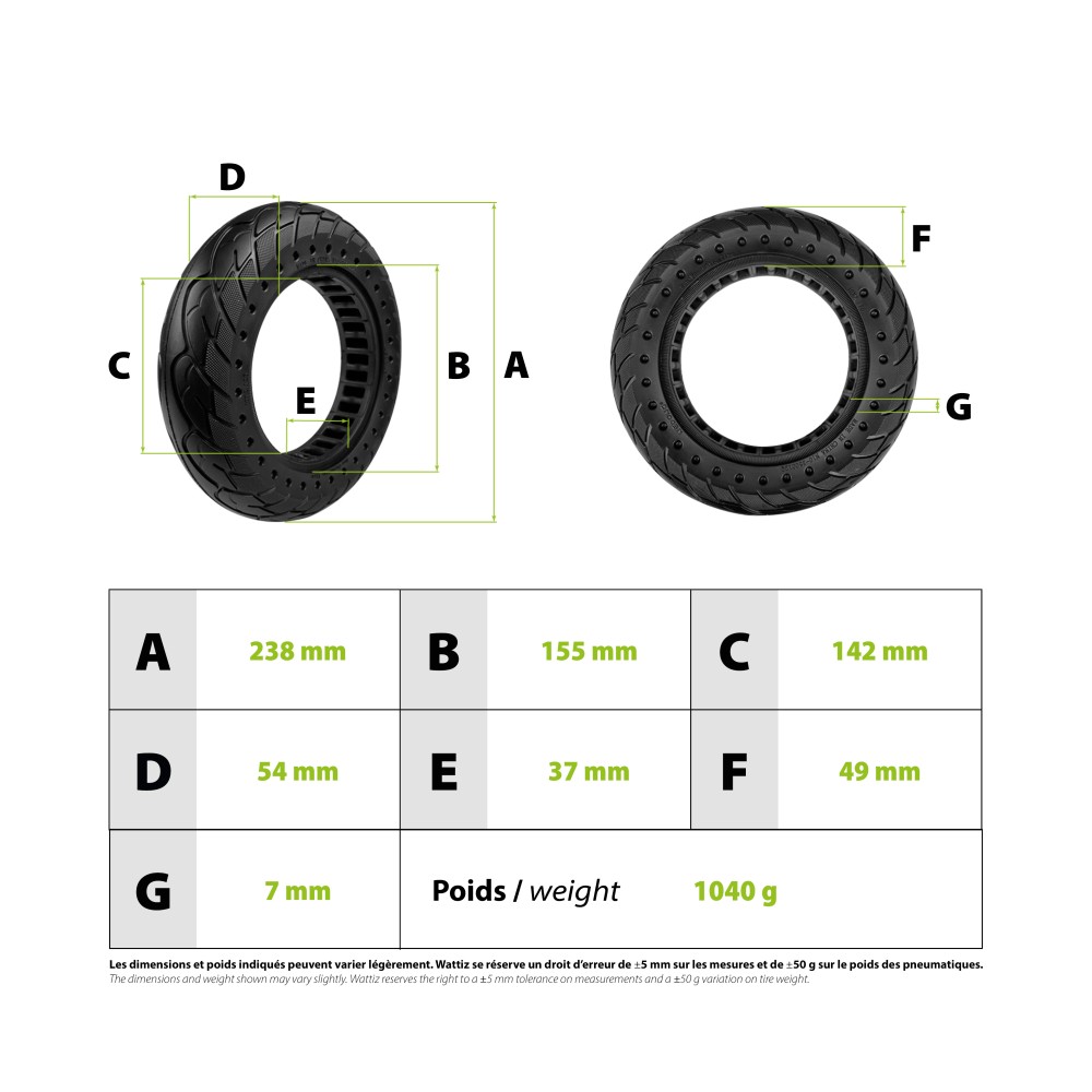 Solid tire 10x2.125 Pure Electric