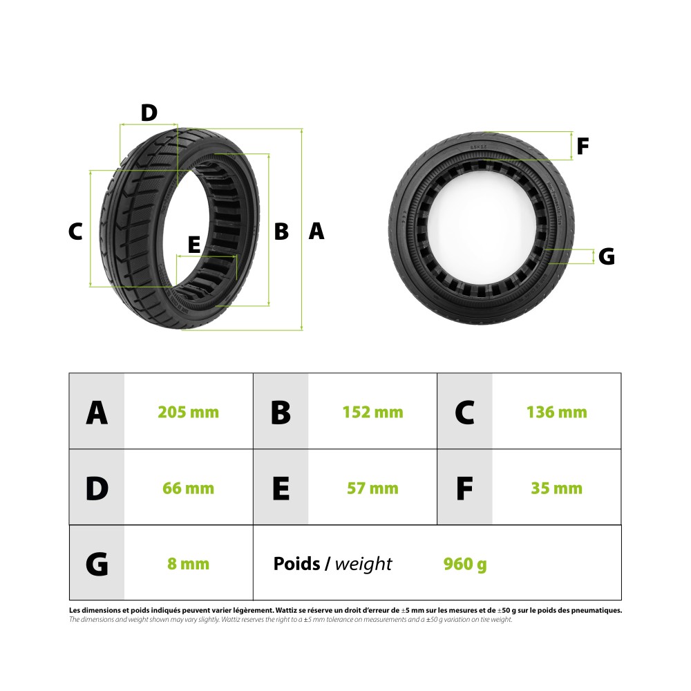Dualtron Mini Pop Togo Soft rubber full tyre
