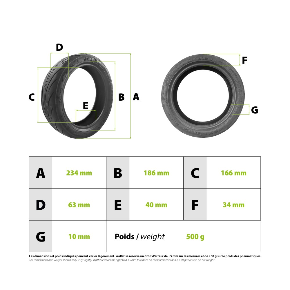 Reifen 10x2.125 (55/80-6.6) CST Navee V40