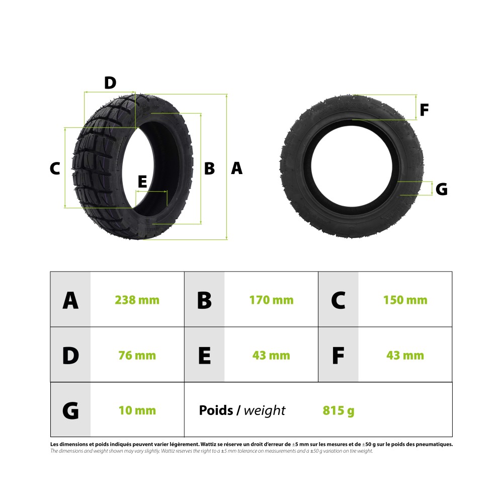 Offroad-Reifen 255X80 verstärkt tubeless