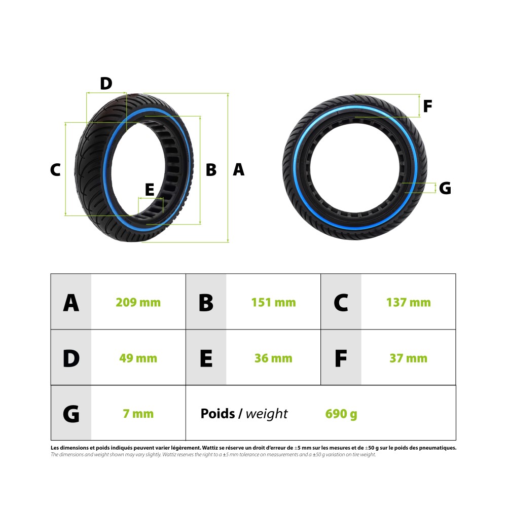 Xiaomi next-generation solid tire blue