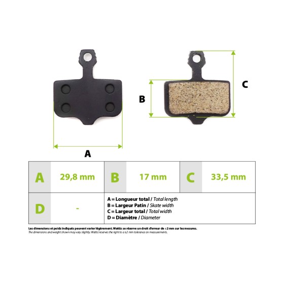 Plaquettes de freins Zero 10x 11x Vsett 10+ Storm Thunder pour trottinette électrique - wattiz