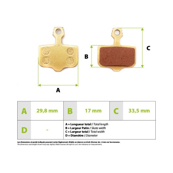 Plaquettes de freins métalliques Zero10x 11x Vsett 10+ Storm Thunder pour trottinette électrique - wattiz