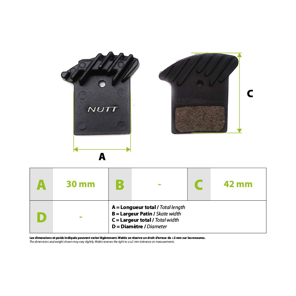 Belüftete Nutt-Bremsbeläge für Dualtron Thunder