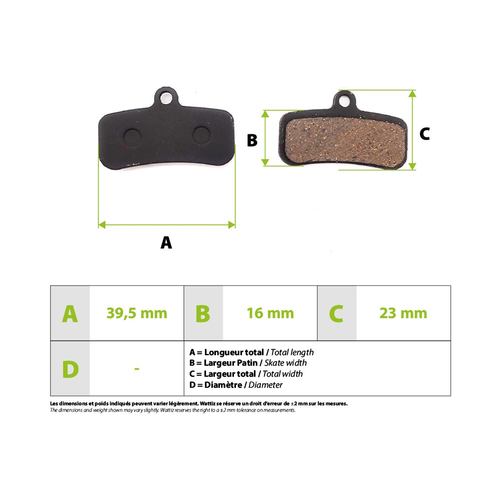 Shimano D03S Nutt 4-piston Thunder 3 Nami Semi-Metallic Brake Pads