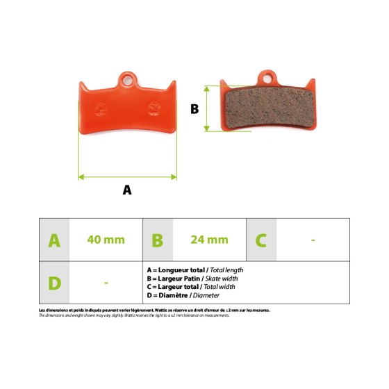 Plaquettes de freins Hope Tech V4 ceramique pour trottinette électrique - wattiz