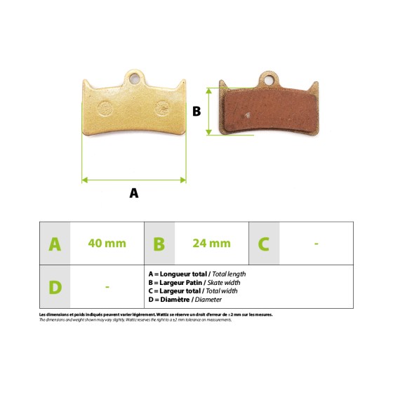 Plaquettes de frein Hope Tech V4 metalliques pour trottinette électrique - wattiz