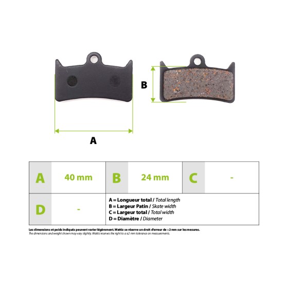 Plaquettes de frein Hope Tech4 V4 semi metalliques|Wattiz
