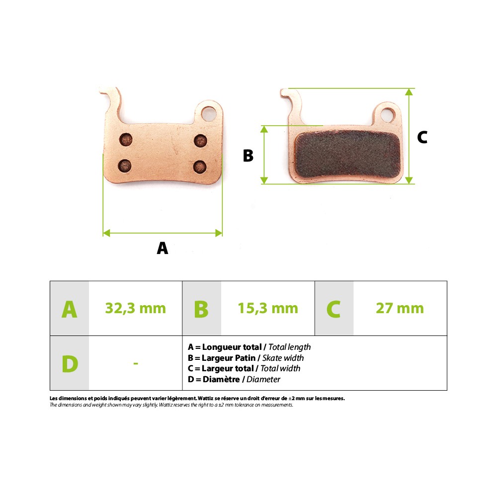 Brake pads Xtech Zoom Xiaomi Mi3 Metal Sintered High Performance