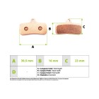 Plaquettes de freins Thunder 3 Nami 4 Pistons Metal Fritté Haute Performance pour trottinette électrique - Wattiz