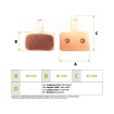 Zoom 30mm sintered metal brake pads