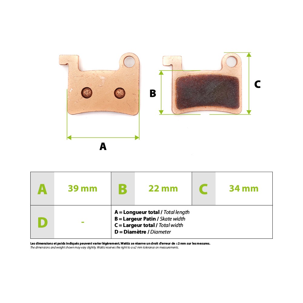 Dyisland sintered metal brake pads