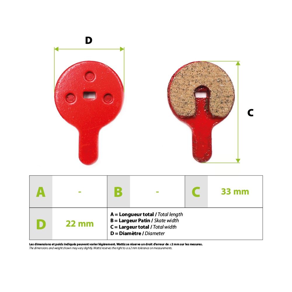 Pastillas de freno Dualtron Togo Ltd  Kukirin G2Pro /G2 Max Hitway H5 Urbanglide AllRoad