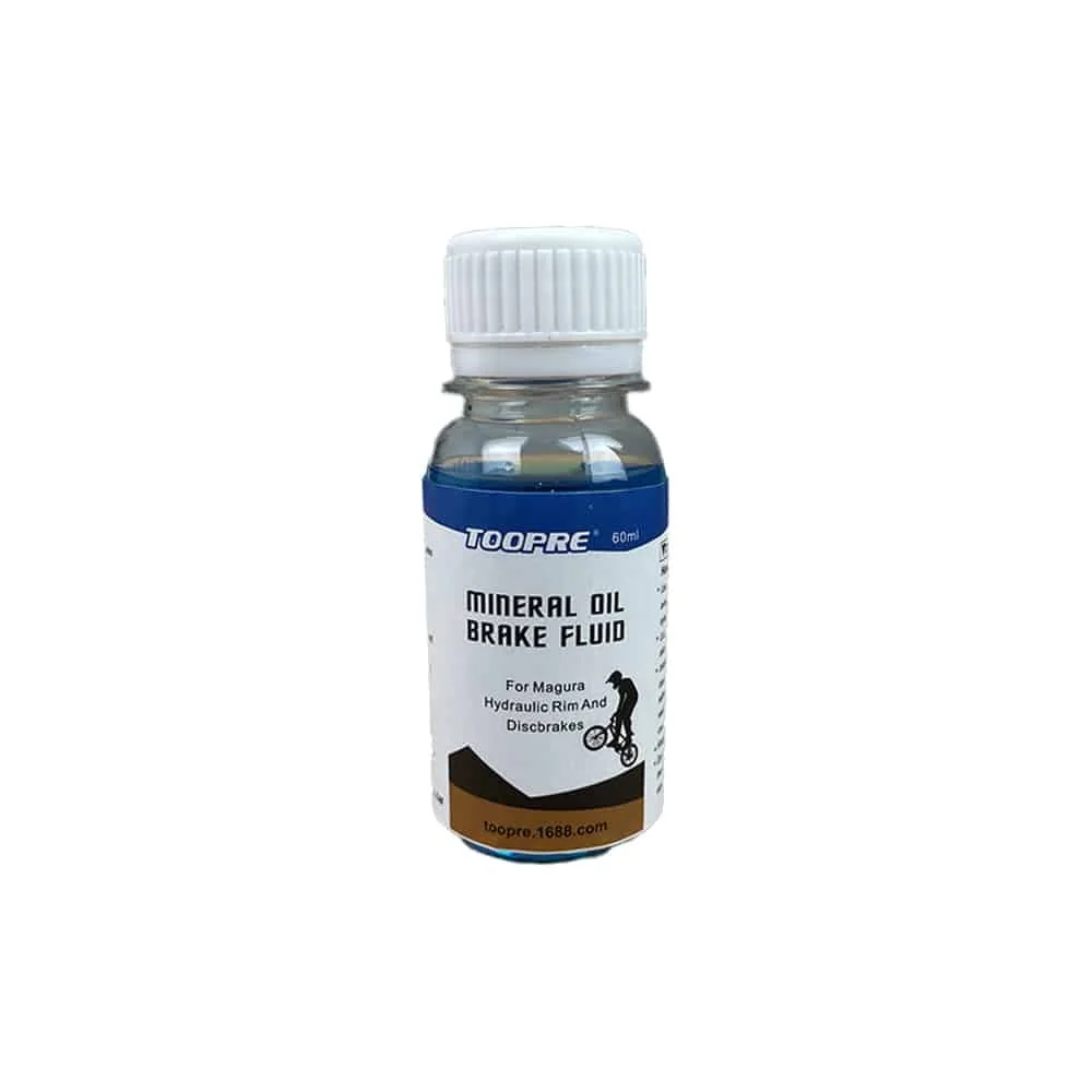 Blue mineral oil for hydraulic brakes