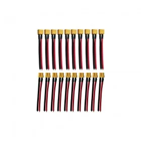 XT60 Connector Pack with Cables 10 Male + 10 Female