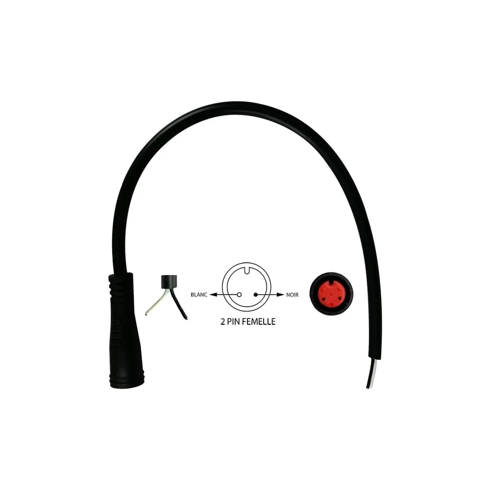 Waterproof 2-pin female connector