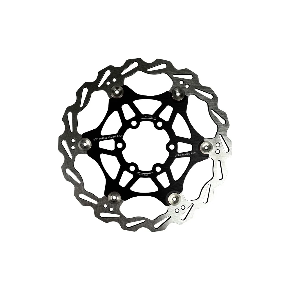 160 mm floating brake disc with 48 mm bolt circle (2 colors)